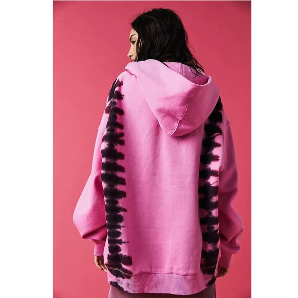 Free People We The Free Washed It's A Vibe Printed Hoodie Oversized - Picture 2 of 12